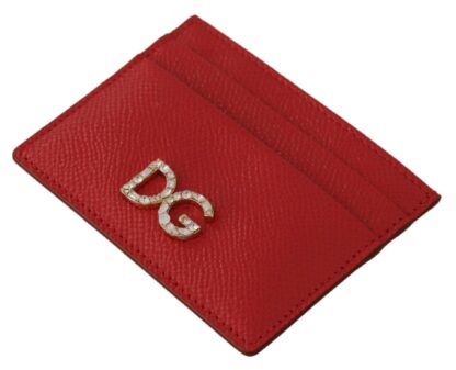 Dolce & Gabbana - Elegant Red Leather Cardholder Wallet