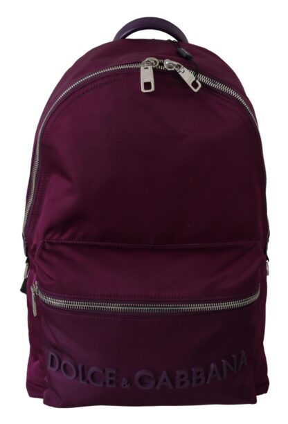 Dolce & Gabbana - Elegant Maroon Nylon Backpack Bag