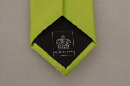 Dolce & Gabbana - Elegant Green Silk Bow Tie