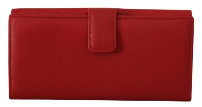 Dolce & Gabbana - Elegant Red Leather Bifold Continental Wallet