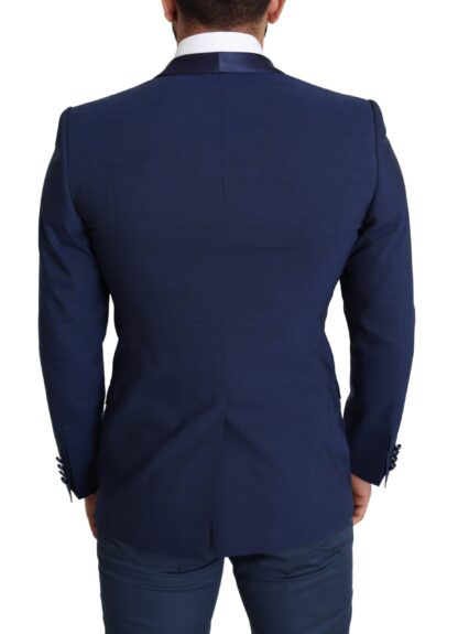 Dolce & Gabbana - Elegant Blue Wool Blend Slim Blazer Jacket