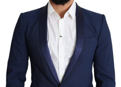 Dolce & Gabbana - Elegant Blue Wool Blend Slim Blazer Jacket