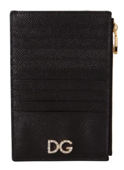 Dolce & Gabbana - Elegant Black Leather Zip Wallet