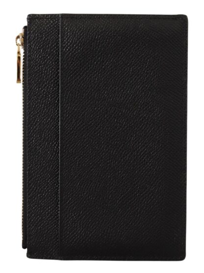 Dolce & Gabbana - Elegant Black Leather Zip Wallet