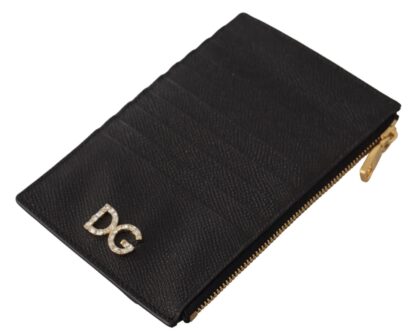 Dolce & Gabbana - Elegant Black Leather Zip Wallet