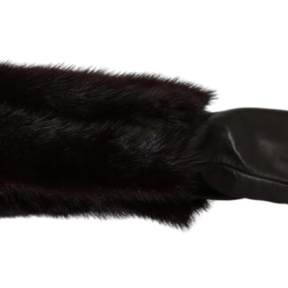 Dolce & Gabbana - Elegant Maroon Wrist-Length Lambskin Gloves