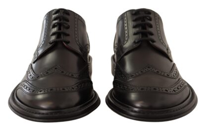 Dolce & Gabbana - Elegant Black Leather Derby Shoes