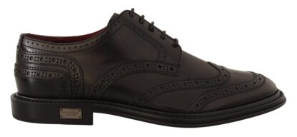 Dolce & Gabbana - Elegant Black Leather Derby Shoes