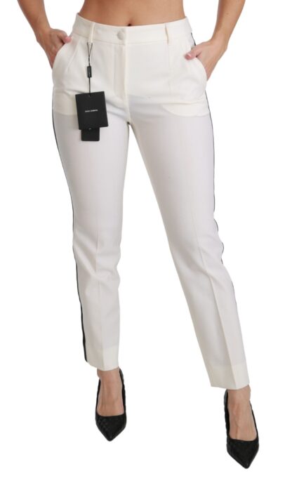 Dolce & Gabbana - White High Waist Skinny Luxury Pants