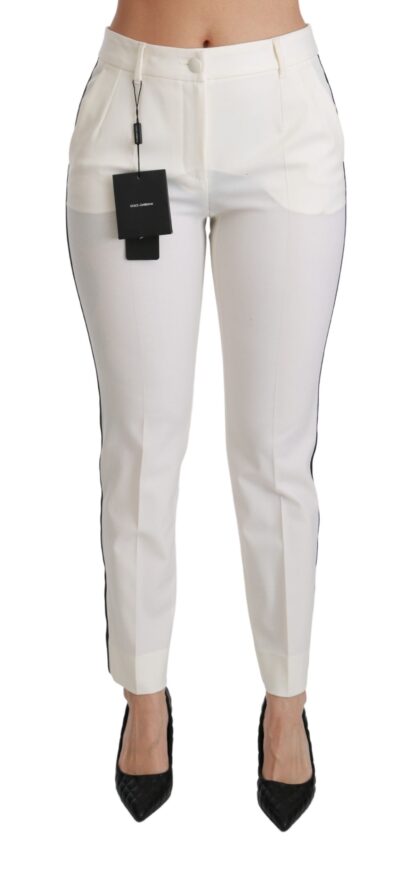 Dolce & Gabbana - White High Waist Skinny Luxury Pants