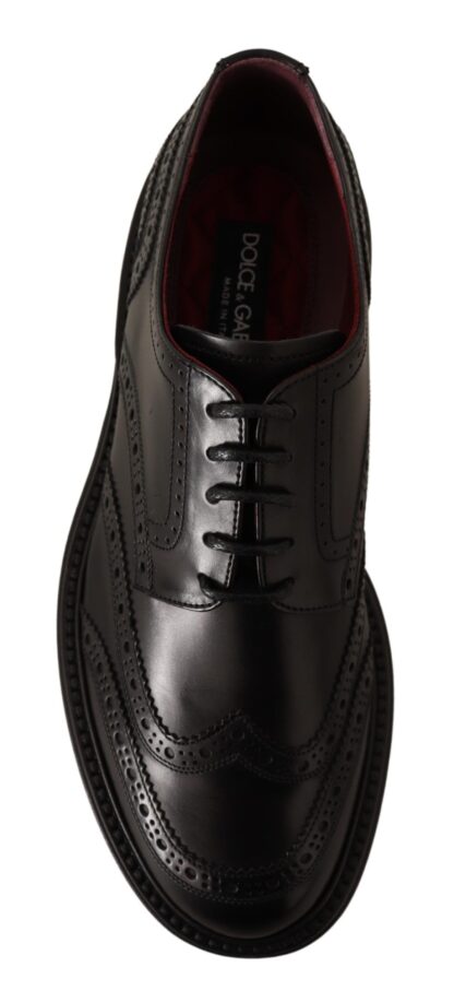 Dolce & Gabbana - Elegant Black Leather Derby Shoes