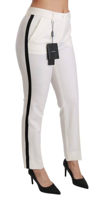 Dolce & Gabbana - White High Waist Skinny Luxury Pants