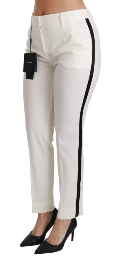 Dolce & Gabbana - White High Waist Skinny Luxury Pants