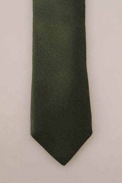 Dolce & Gabbana - Elegant Green Silk Bow Tie