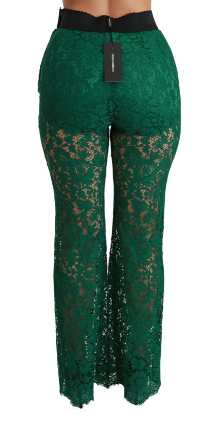 Dolce & Gabbana - Elegant Green Lace Detailed Pants