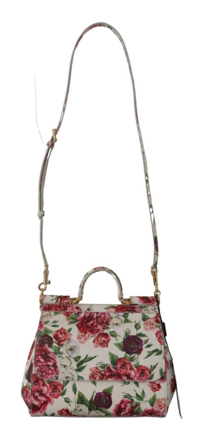 Dolce & Gabbana - Floral Elegance Leather Shoulder Bag