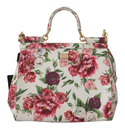 Dolce & Gabbana - Floral Elegance Leather Shoulder Bag