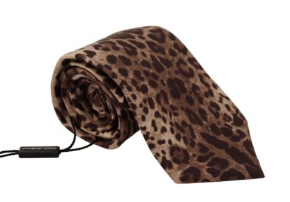 Dolce & Gabbana - Elegant Leopard Silk Bow Tie