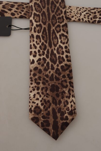 Dolce & Gabbana - Elegant Leopard Silk Bow Tie