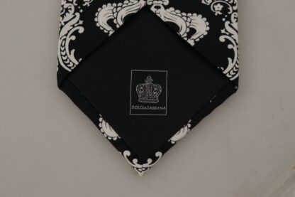 Dolce & Gabbana - Elegant Silk Black Crown Bow Tie