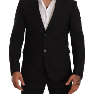 Dolce & Gabbana - Elegant Slim Fit Jacquard Suit in Blue