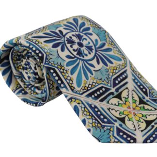 Dolce & Gabbana - Elegant Multicolor Majolica Silk Tie