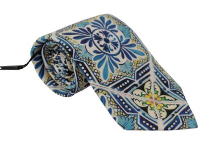 Dolce & Gabbana - Elegant Majolica Blue Silk Tie