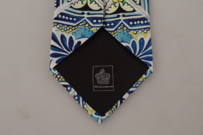 Dolce & Gabbana - Elegant Majolica Blue Silk Tie