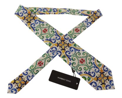 Dolce & Gabbana - Elegant Multicolor Majolica Silk Tie