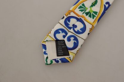 Dolce & Gabbana - Elegant Multicolor Majolica Silk Tie