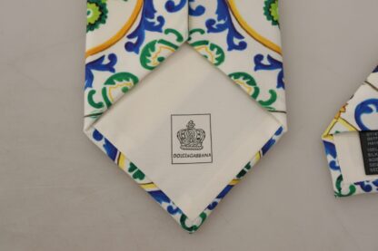 Dolce & Gabbana - Elegant Multicolor Majolica Silk Tie