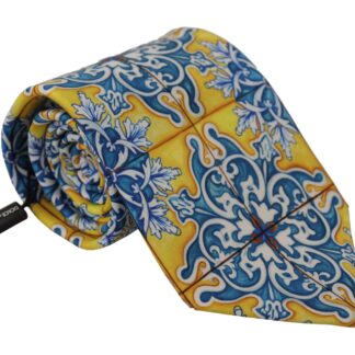 Dolce & Gabbana - Elegant Multicolor Majolica Silk Tie