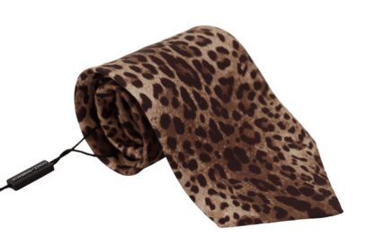 Dolce & Gabbana - Elegant Leopard Silk Bow Tie