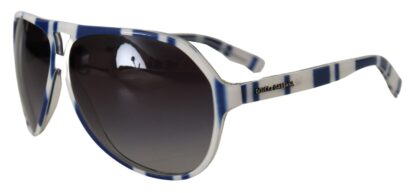 Dolce & Gabbana - Elegant Blue and White Designer Sunglasses