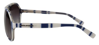 Dolce & Gabbana - Elegant Blue and White Designer Sunglasses