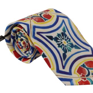 Dolce & Gabbana - Elegant Multicolor Majolica Silk Tie