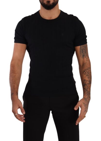 Dolce & Gabbana - Elegant Black Round Neck Tee