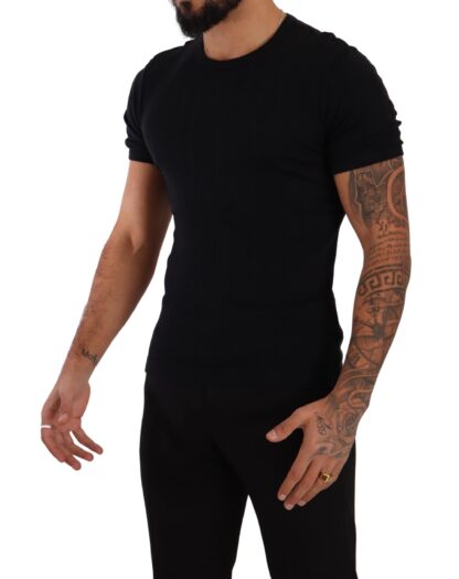 Dolce & Gabbana - Elegant Black Round Neck Tee