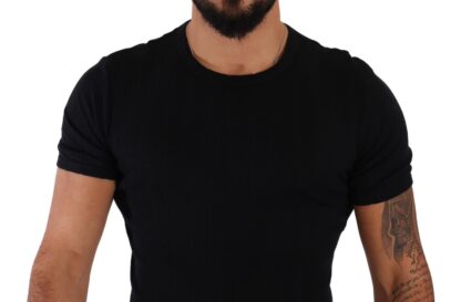 Dolce & Gabbana - Elegant Black Round Neck Tee