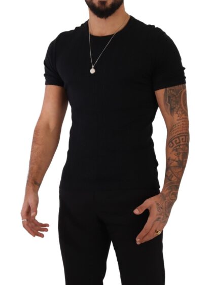 Dolce & Gabbana - Elegant Black Round Neck Tee