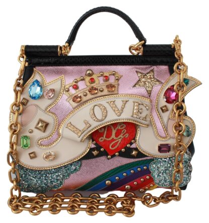 Dolce & Gabbana - Chic Love Crown DG Star Sicily Shoulder Bag