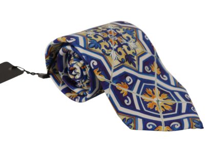 Dolce & Gabbana - Elegant Multicolor Majolica Silk Tie