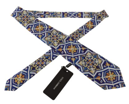 Dolce & Gabbana - Elegant Multicolor Majolica Silk Tie