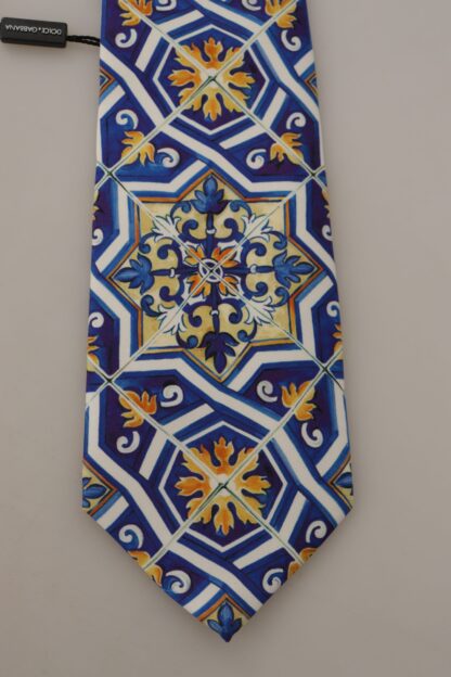 Dolce & Gabbana - Elegant Multicolor Majolica Silk Tie