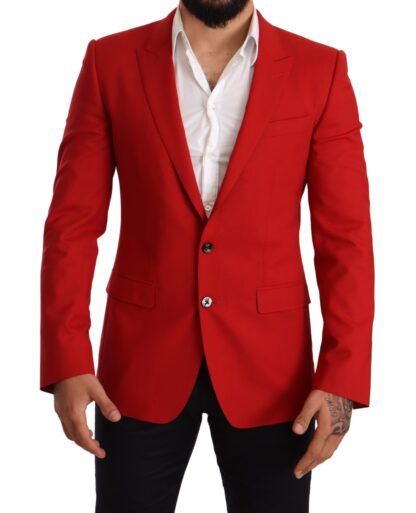 Dolce & Gabbana - Exquisite Red Virgin Wool Two Button Blazer