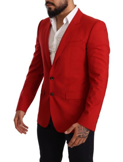 Dolce & Gabbana - Exquisite Red Virgin Wool Two Button Blazer