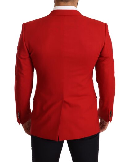 Dolce & Gabbana - Exquisite Red Virgin Wool Two Button Blazer