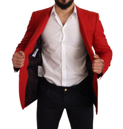 Dolce & Gabbana - Exquisite Red Virgin Wool Two Button Blazer