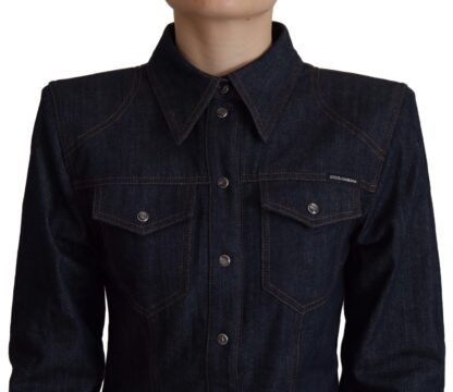 Dolce & Gabbana - Elegant Blue Cotton Denim Shirt