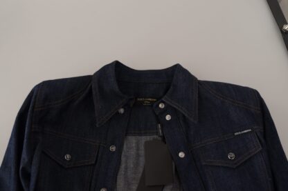 Dolce & Gabbana - Elegant Blue Cotton Denim Shirt